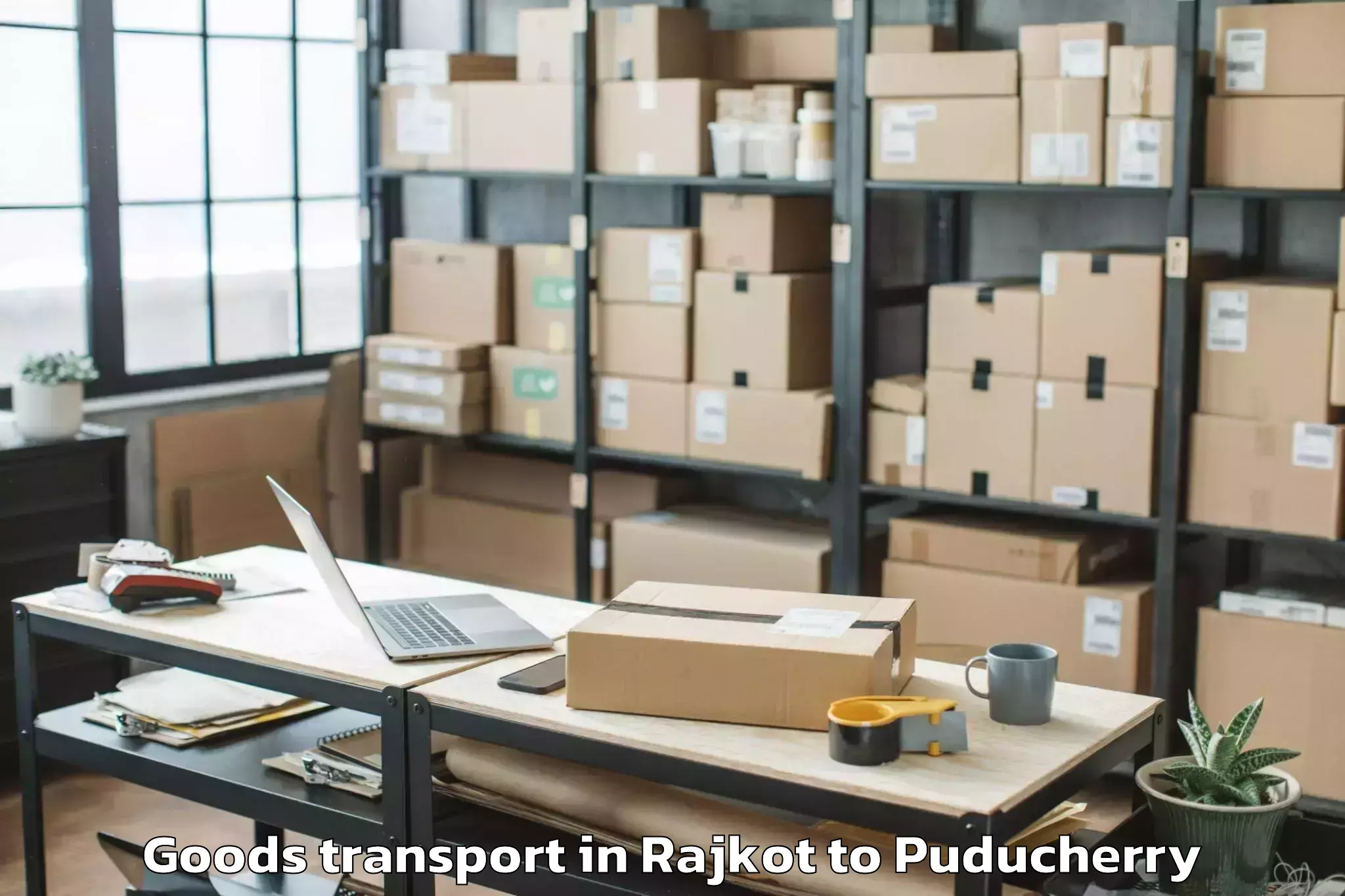 Get Rajkot to Sri Balaji Vidyapeeth Puducher Goods Transport